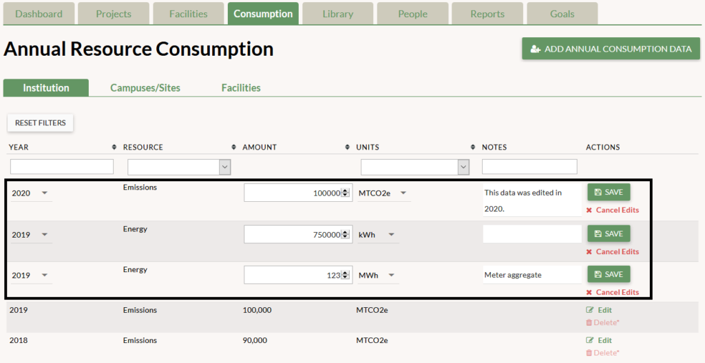 Consumption Tab - GoGRITS.org